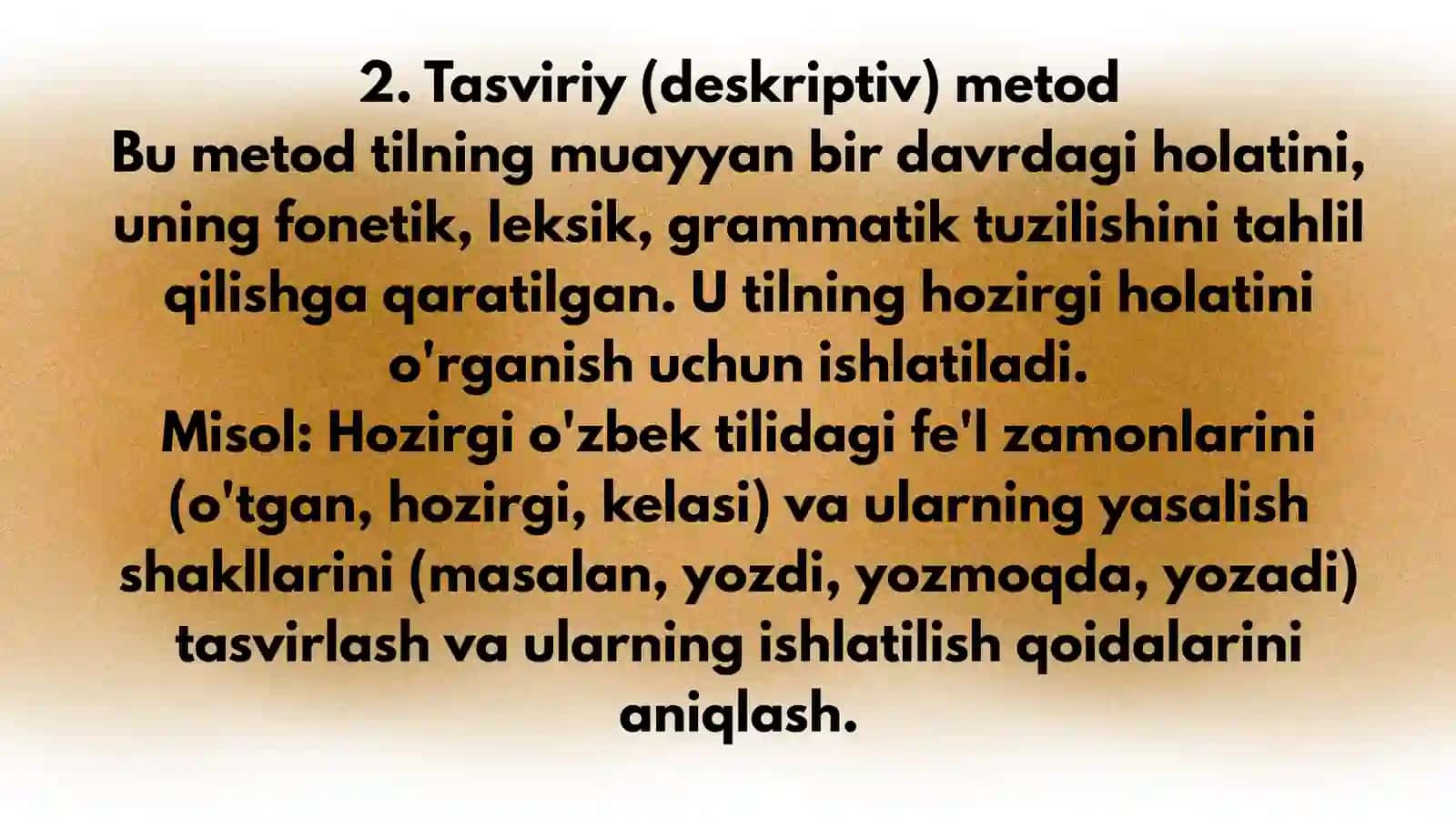 Tilshunoslikda faol qo'llaniladigan metodlar 4