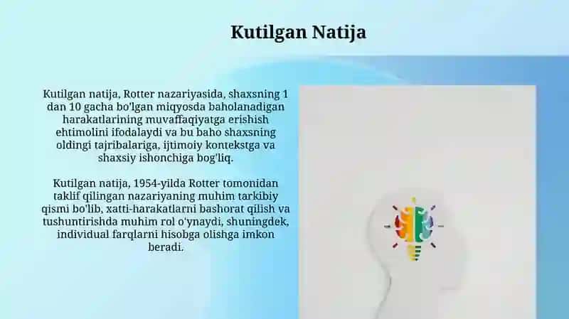 Julian rotterning kognitiv sotsial nazariyasi 4