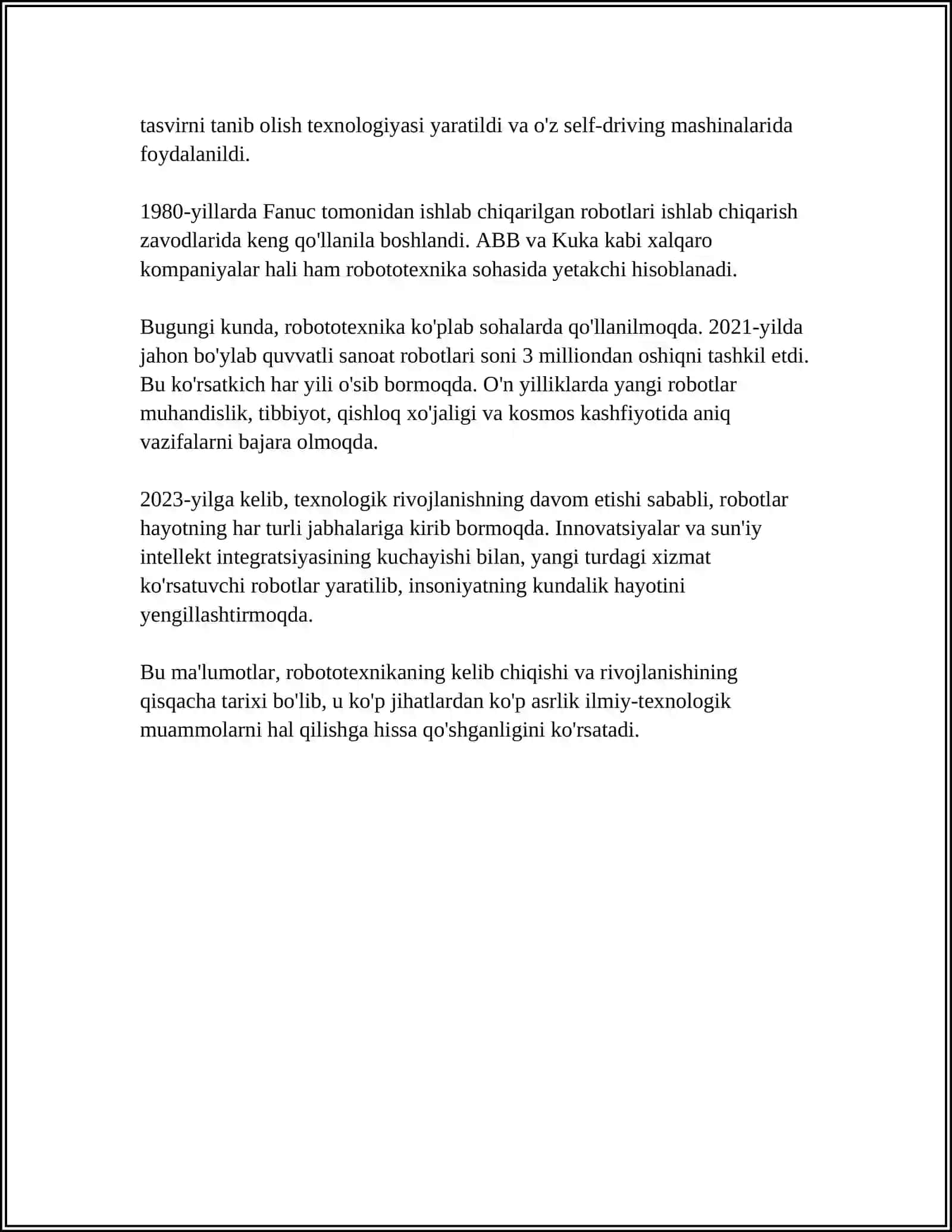 ROBOTOTEXNIKANING TARIXI 4