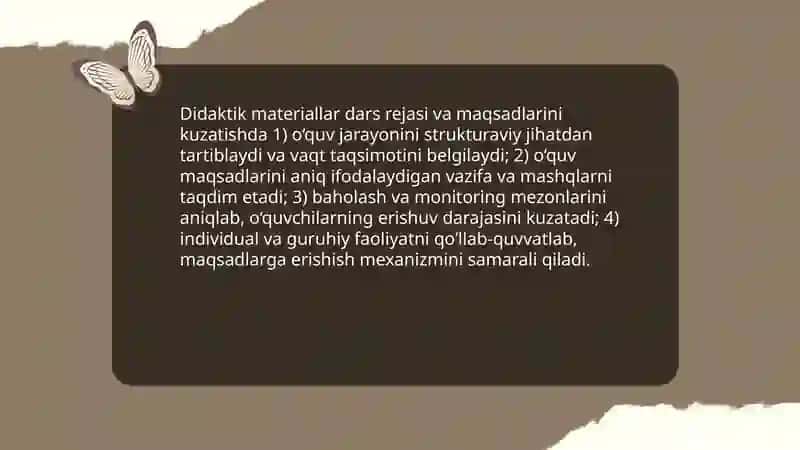 Boshlangʻich sinfda lirik asarlar ustida ishlash darslarini kuzatish va didaktik materiallarning ahamiyatini tahlil qilish 4