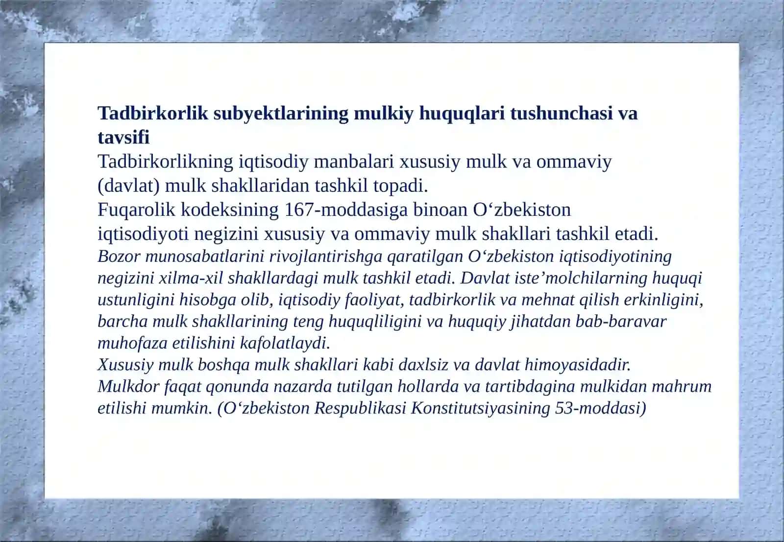 TADBIRKORLIK FAOLIYATINING MULKIY ASOSLARI 4