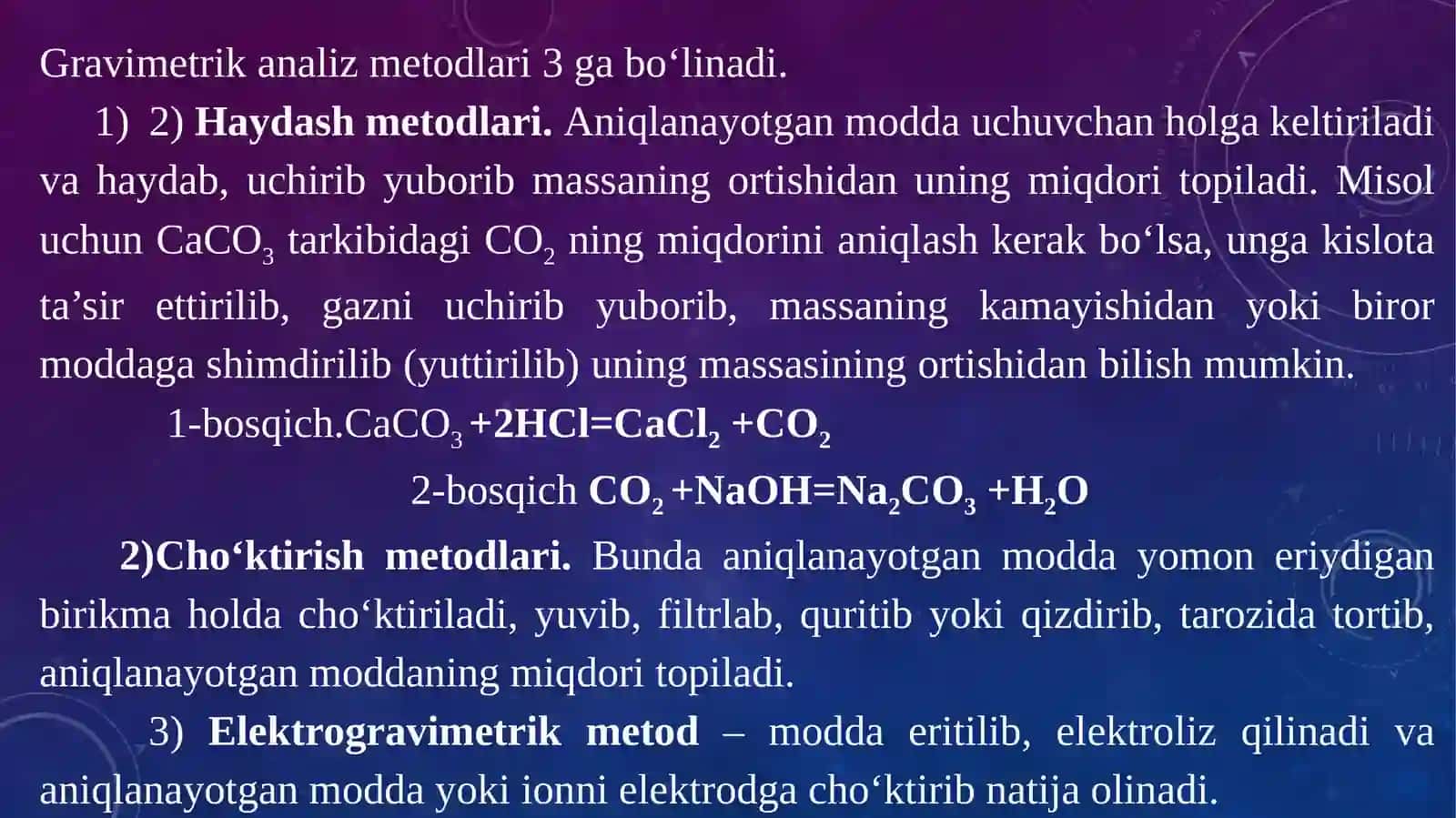 Gravimetrik analiz asosi va usullari 4