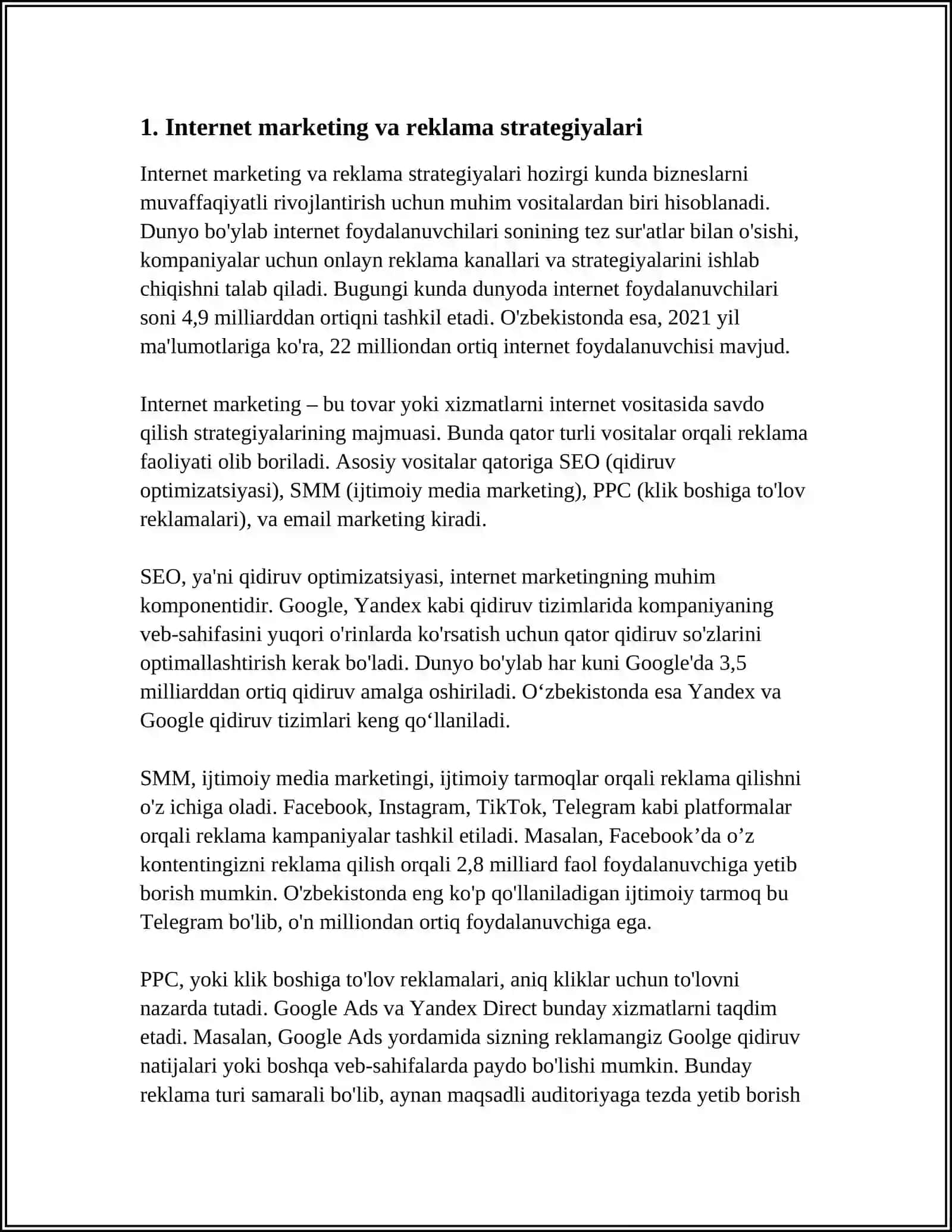 BIZNESDAGI INTERNET TEXNOLOGIYALARI 4