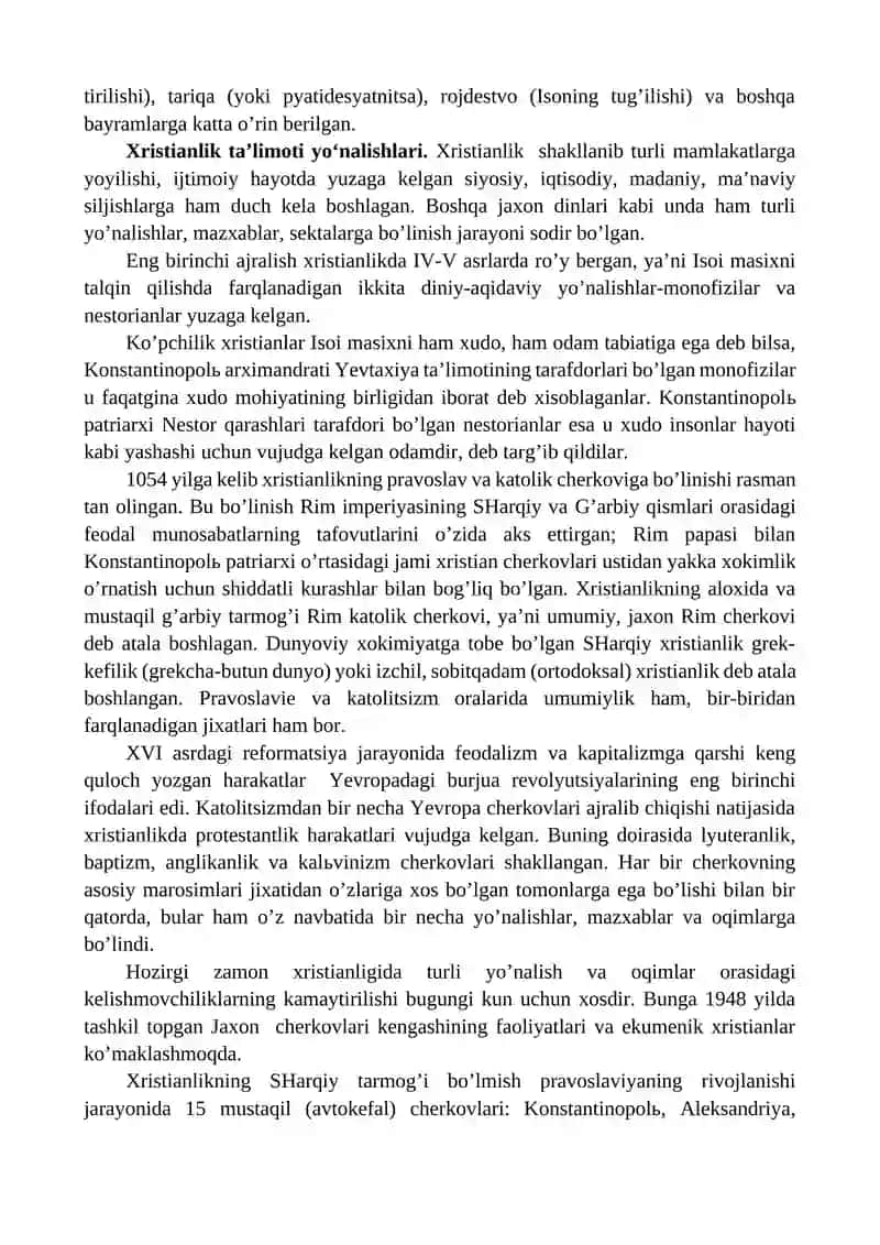 XRISTIANLIK DINI TARIXI VA ASOSIY G‘OYALARI 4