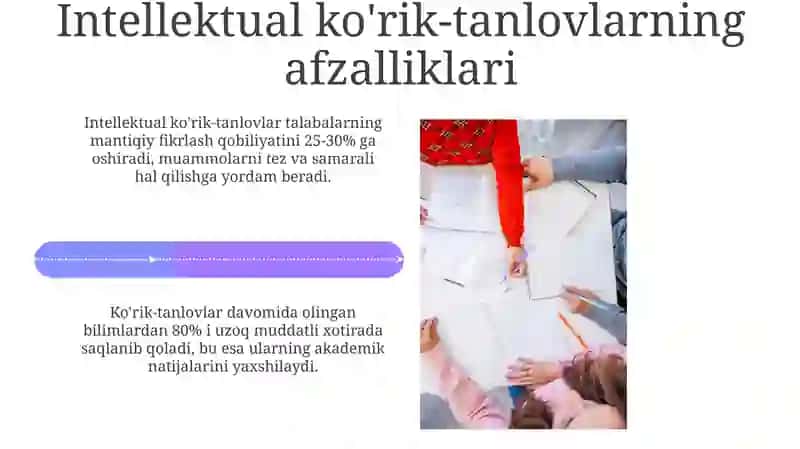 O‘quvchilar o‘rtasida intellektual shoularni tashkil etish 4