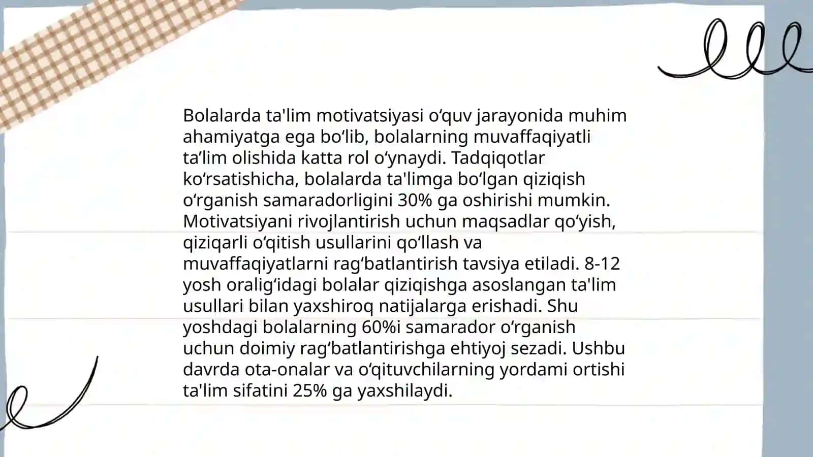 Bolalarda ta'limiy faoliyatini òzlashtirishning òziga xos belgilari 4