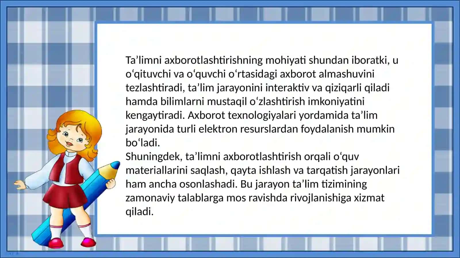 Ta'limni axborotlashtirish, uning tavsifi va asosiy tushunchalari 4