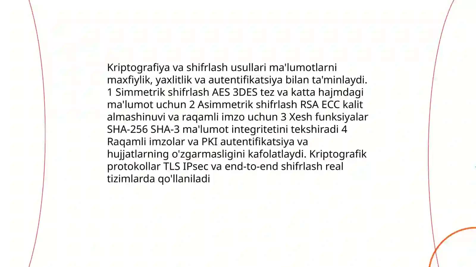 Ma’lumotlar xavfsizligi va himoya usullari 4