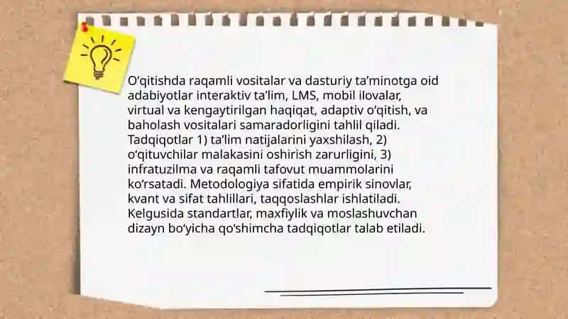 Axborot va pedagogik texnologiya muammolariga oid adabiyotlarning tahlili 4