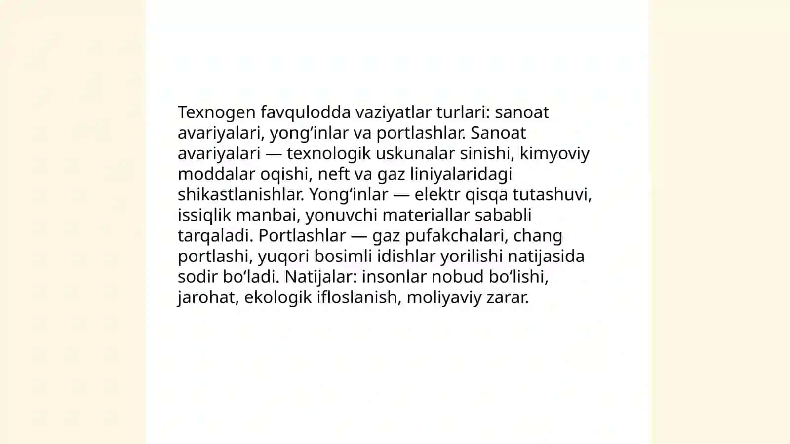 Favqulodda vaziyatlar: texnogen, ekologik va ijtimoiy taʼrifi 4