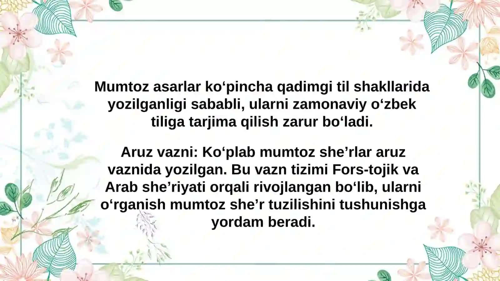 Mumtoz asarlarni sharhlab oʻrganish 4