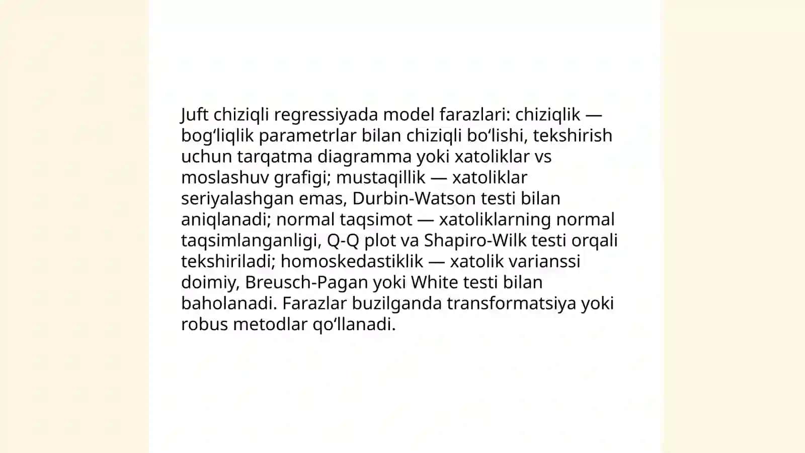 Juft chiziqli regressiya 4