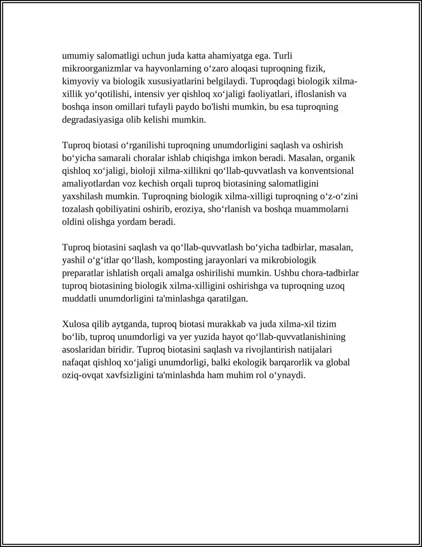Tuproq biotasi va uning Qishloq xo'jaligi Ekinlari 4