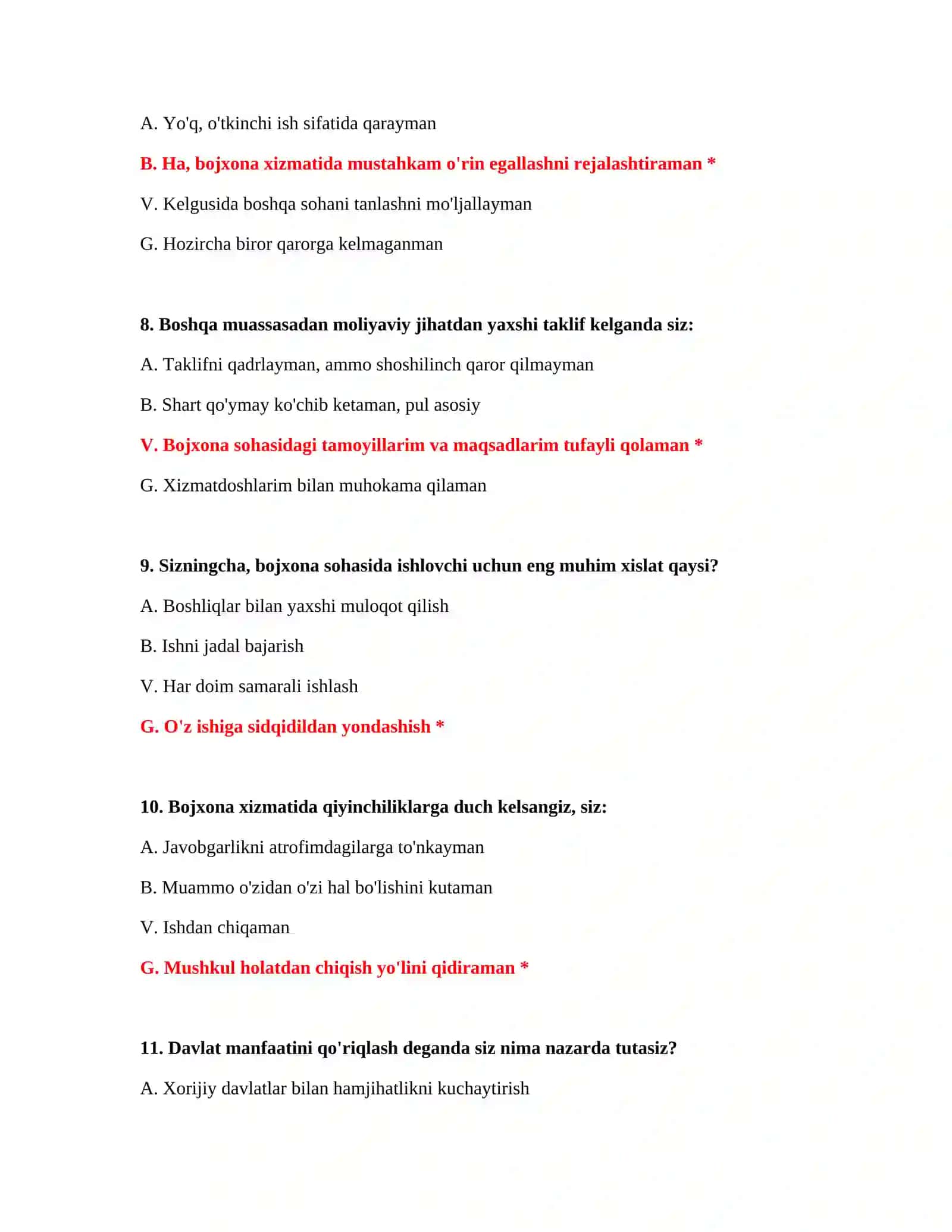 MANTIQIY TESTLAR BO'YICHA TO'LIQ SAVOL-JAVOBLAR NAMUNASI 4