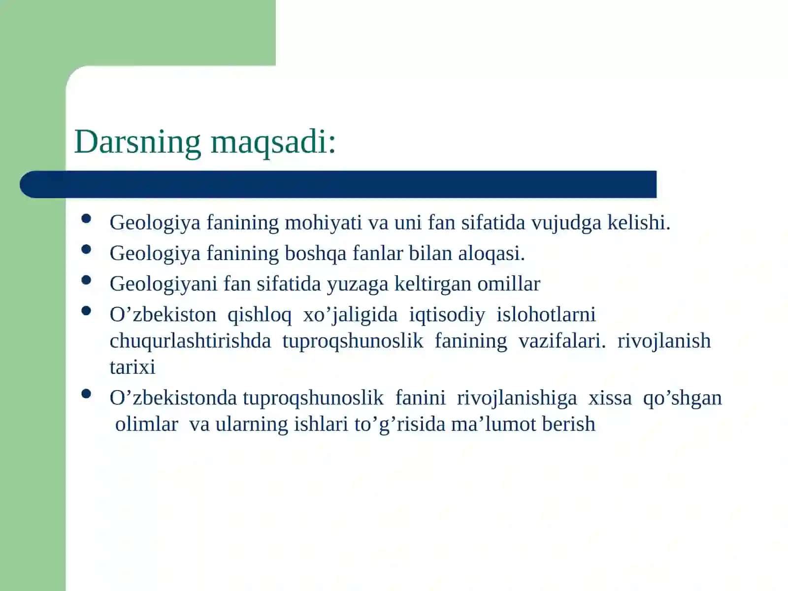 TUPROQSHUNOSLIK VA GEOLOGIYA FANN, UNING TARIXI VA QISHLOQ XO’JALIGIDAGI AXAMIYATI 4