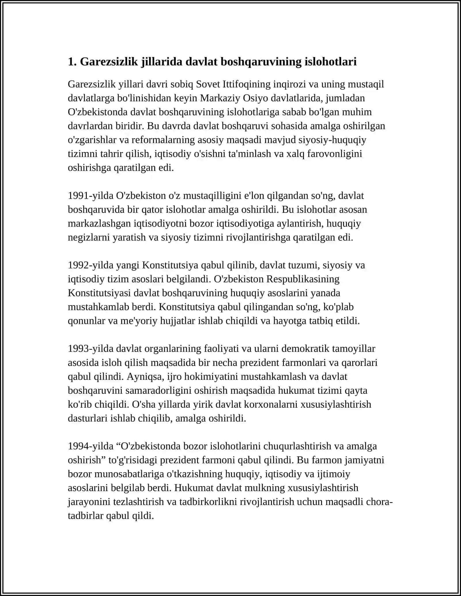 GAREZSIZLIK JILLARINDA MAMLEKETLIK BASQARIW SISTEMASINDA AMELGE ASIRILGAN REFORMALAR 4