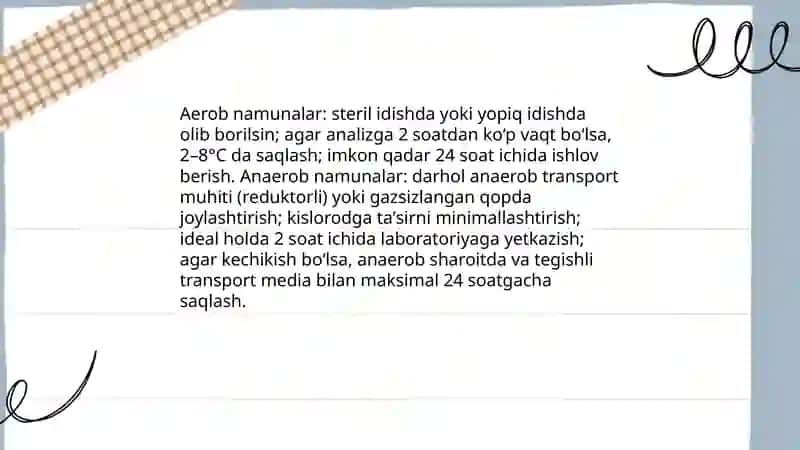 Aerob va anaerob bakteriyalarni sof xosilasini ajratish bosqichlari 4