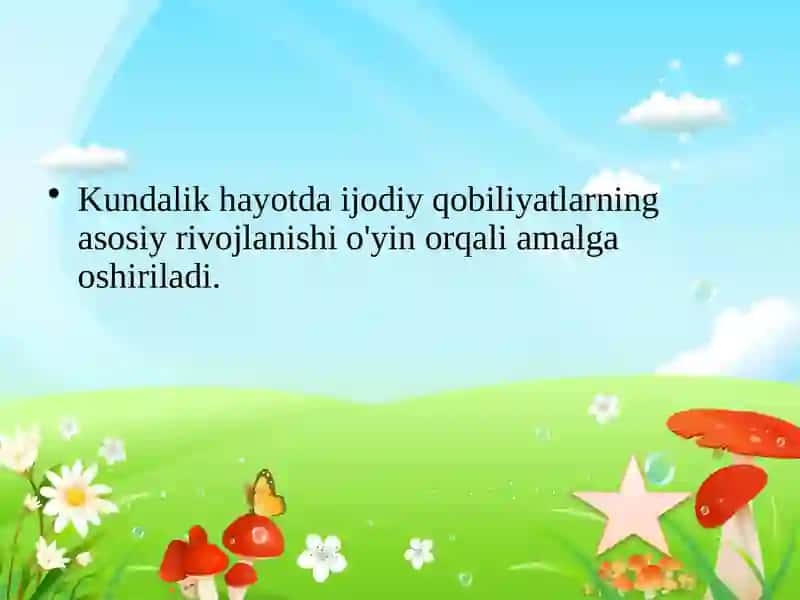 Maktabgacha yoshdagi bolalarni tasviriy qobiliyatlarini, ijodkorligini rivojlanlik. 4