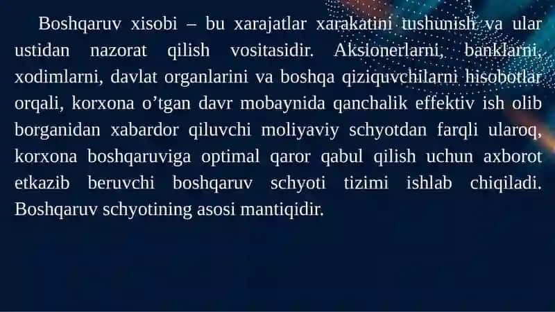 KORXONALARDA XARAJATLARNI BOSHQARISH 4