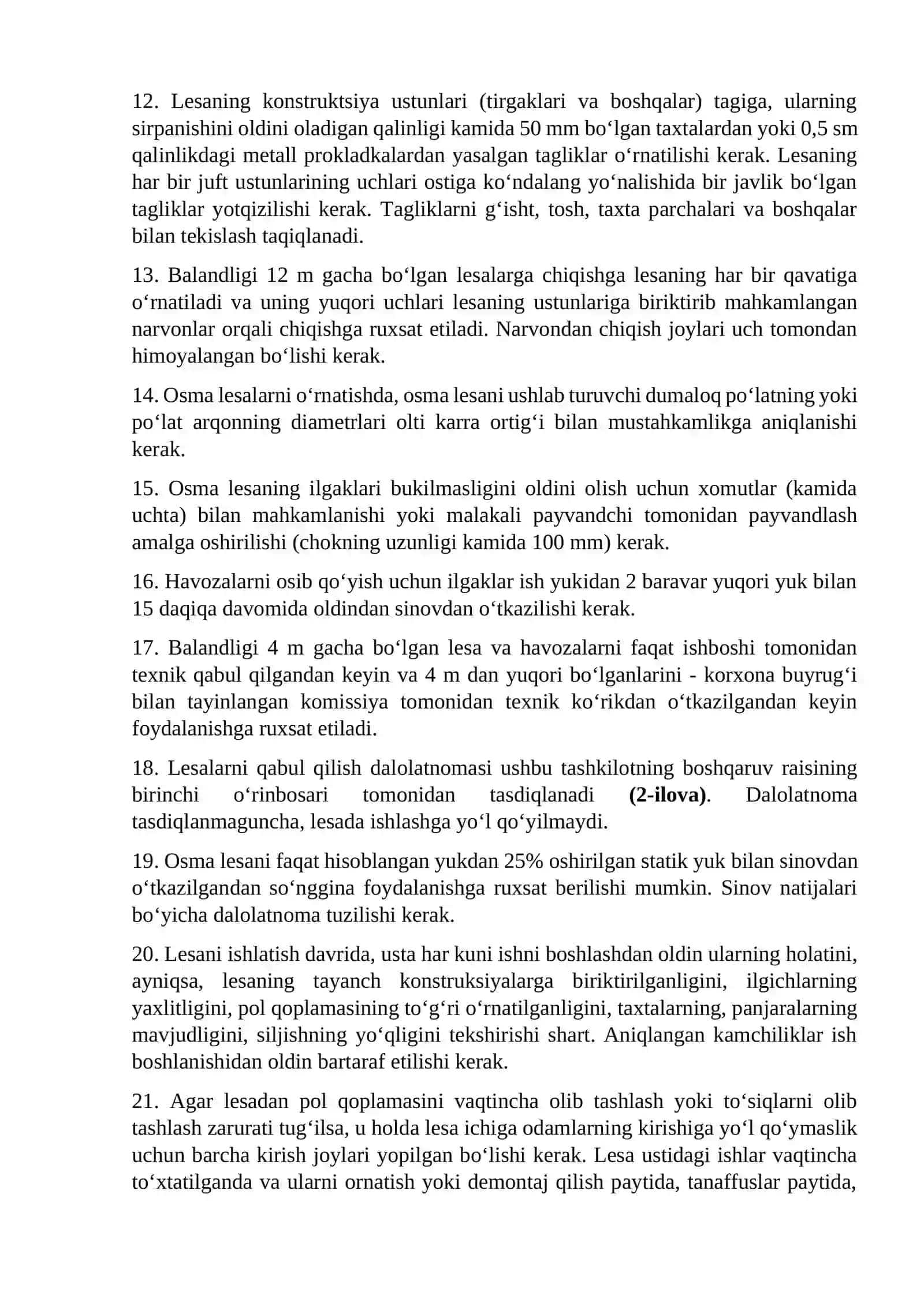 Fabrika tayyor mahsulon omborlari uskunalarda xavfsizlik qoidalari 4