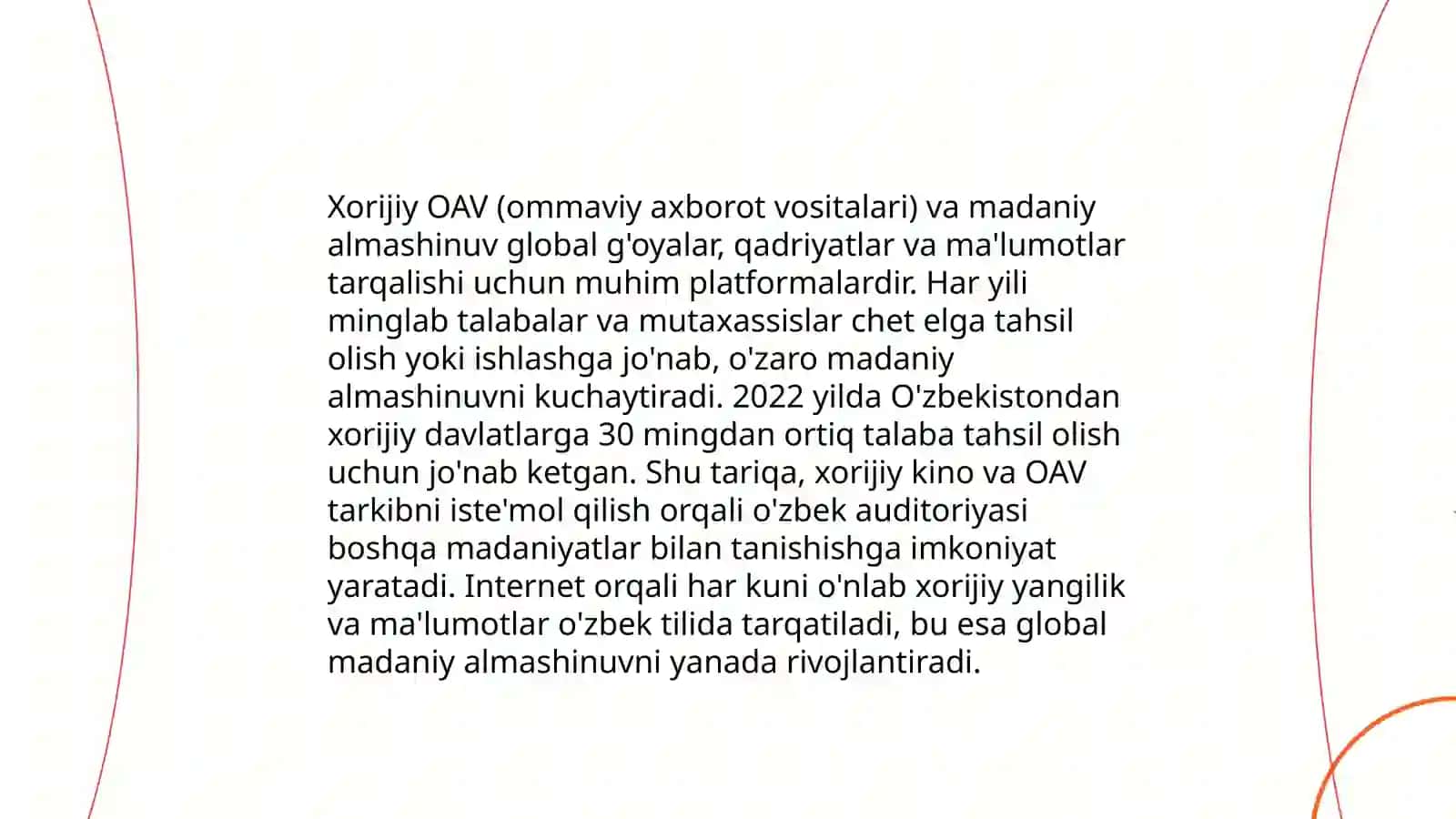 Xorijiy OAV ning media makondagi oʻrni 4