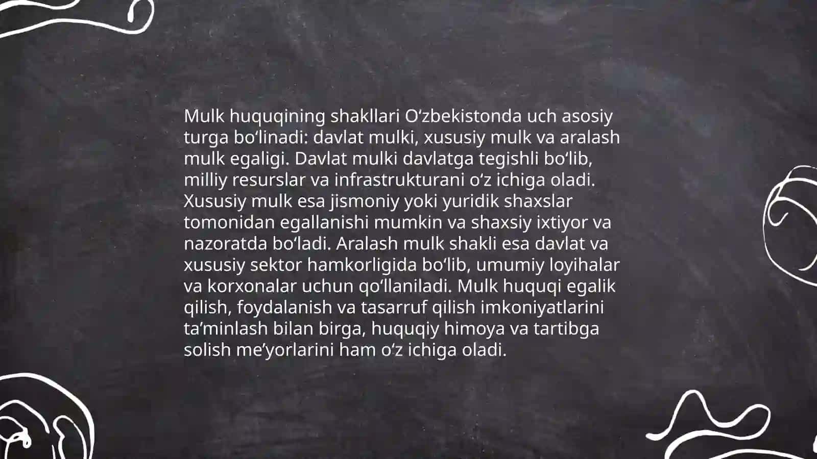 Mulk huquqining mazmuni 4