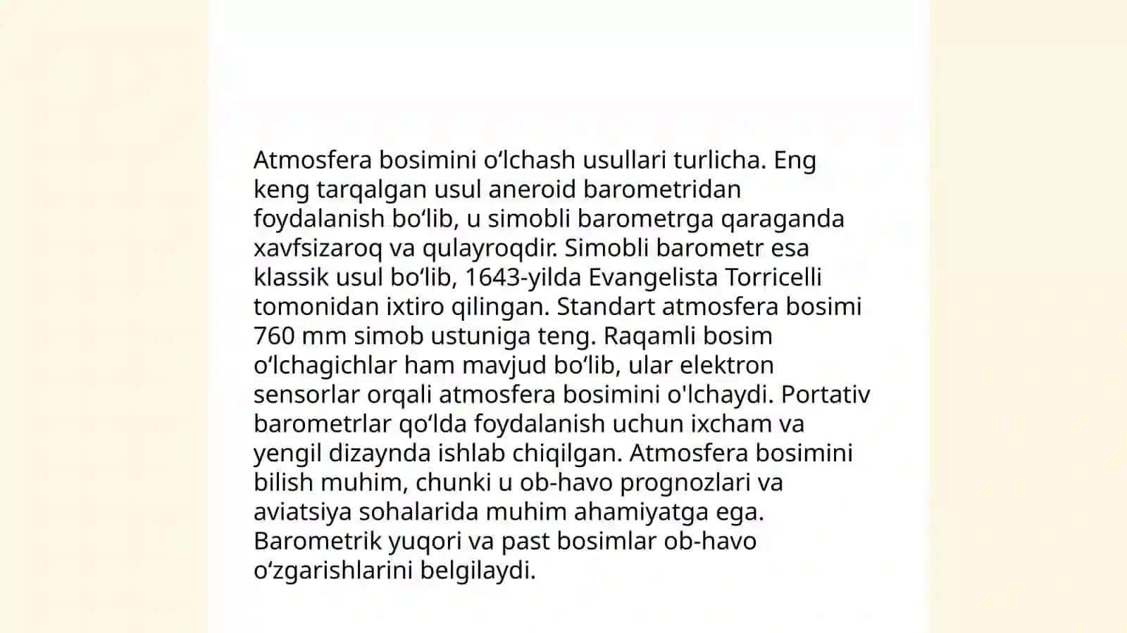 Atmosfera bosimi va ularni jismoniy tarbiya va sport amaliyotida tasiri 4