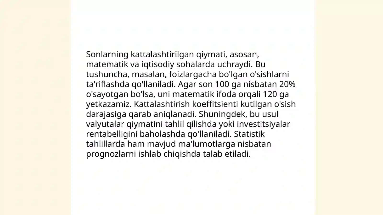 Taqribiy hisob, absolyut va nisbiy xato, sonlarni yaxlitlash usullari 4