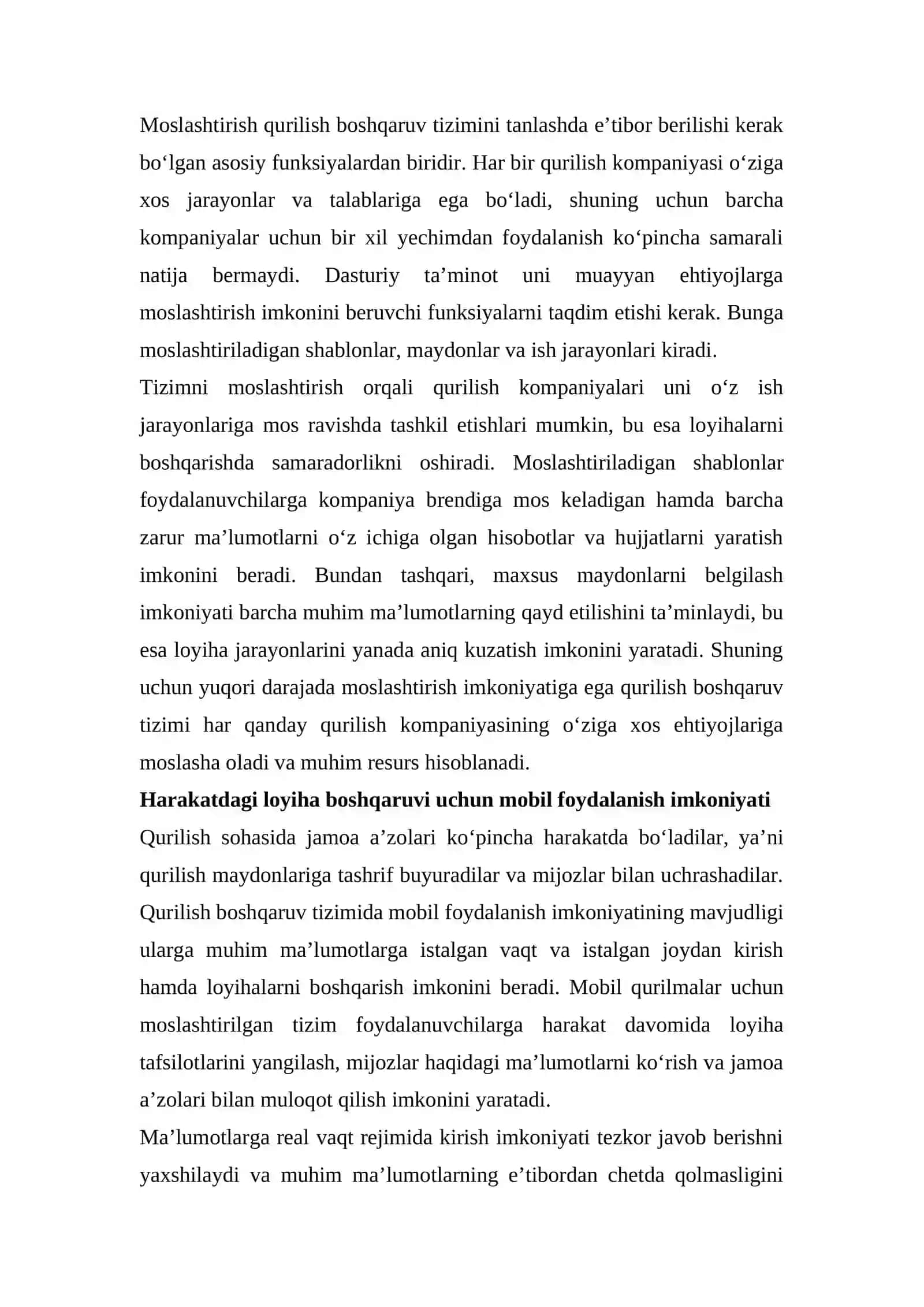 Qurulish korxonasi boshqaruv tizimini takomillashtirish 4