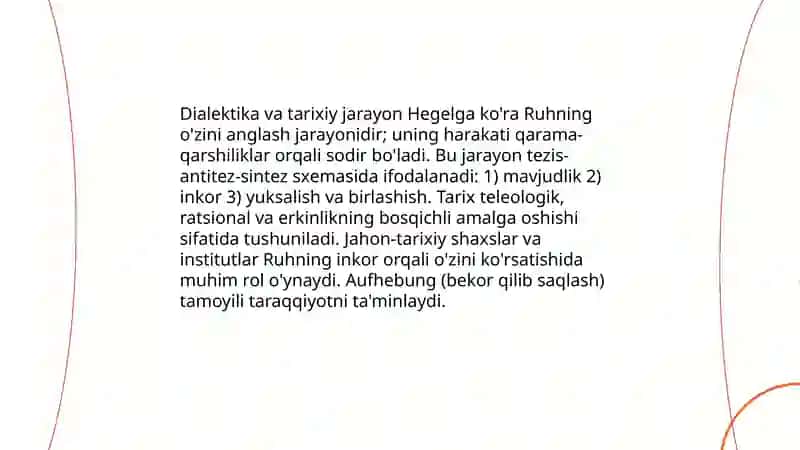 F.Gegalning tarix falsafasi moxiyati 4