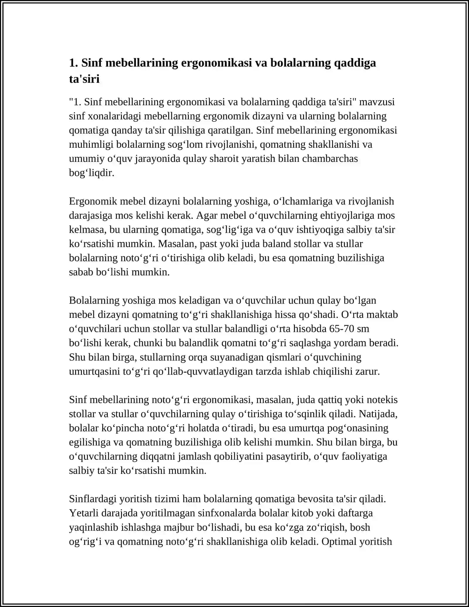 BOLALARNING QAD-QOMATINING SHAKLLANISHIGA SINF VA SINF JIHOZLARINING TA’SIRI 4