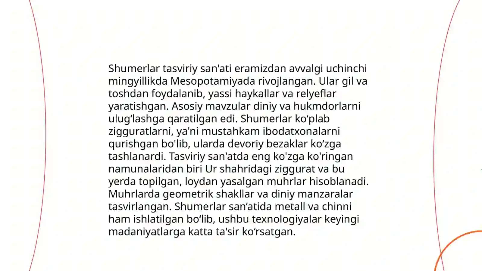 Akkadlar va Shumerlar tasviriy san’ati va me’moechiligi 4