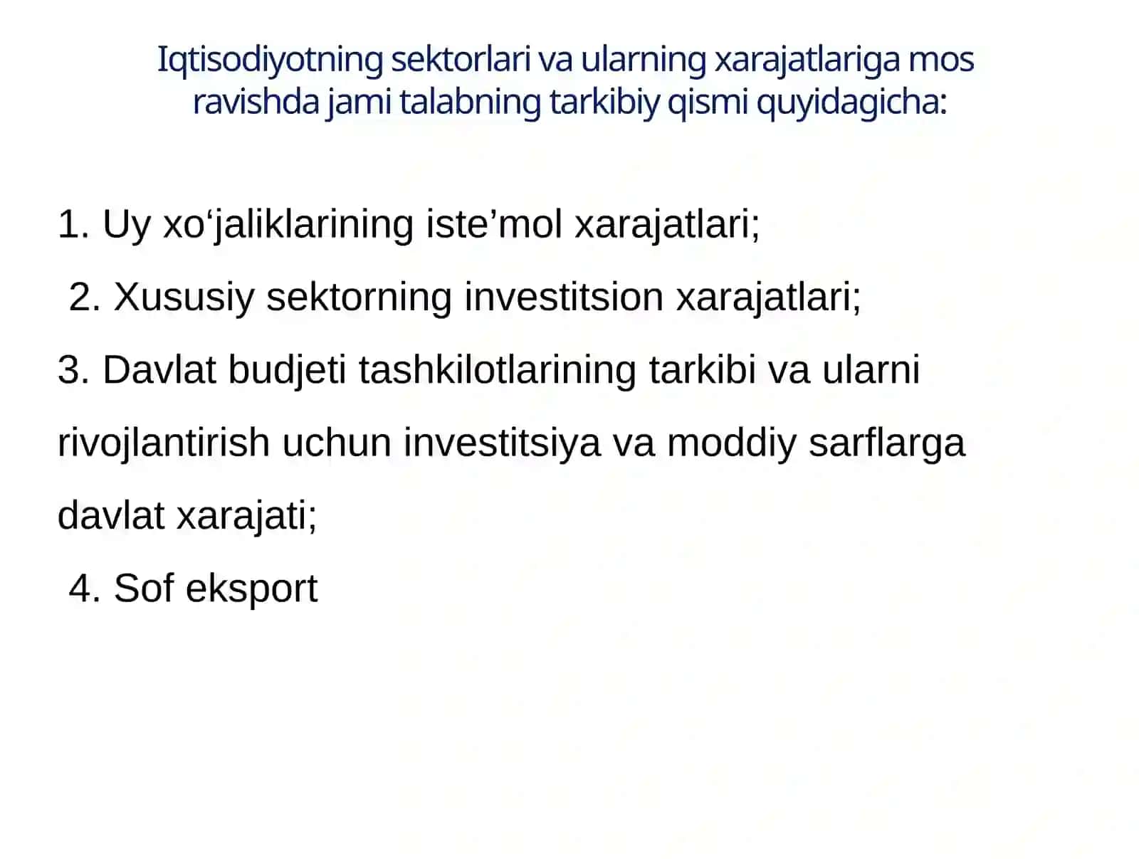 Davlatning makroiqtisodiy muvozanatni ta’minlash siyosati 4