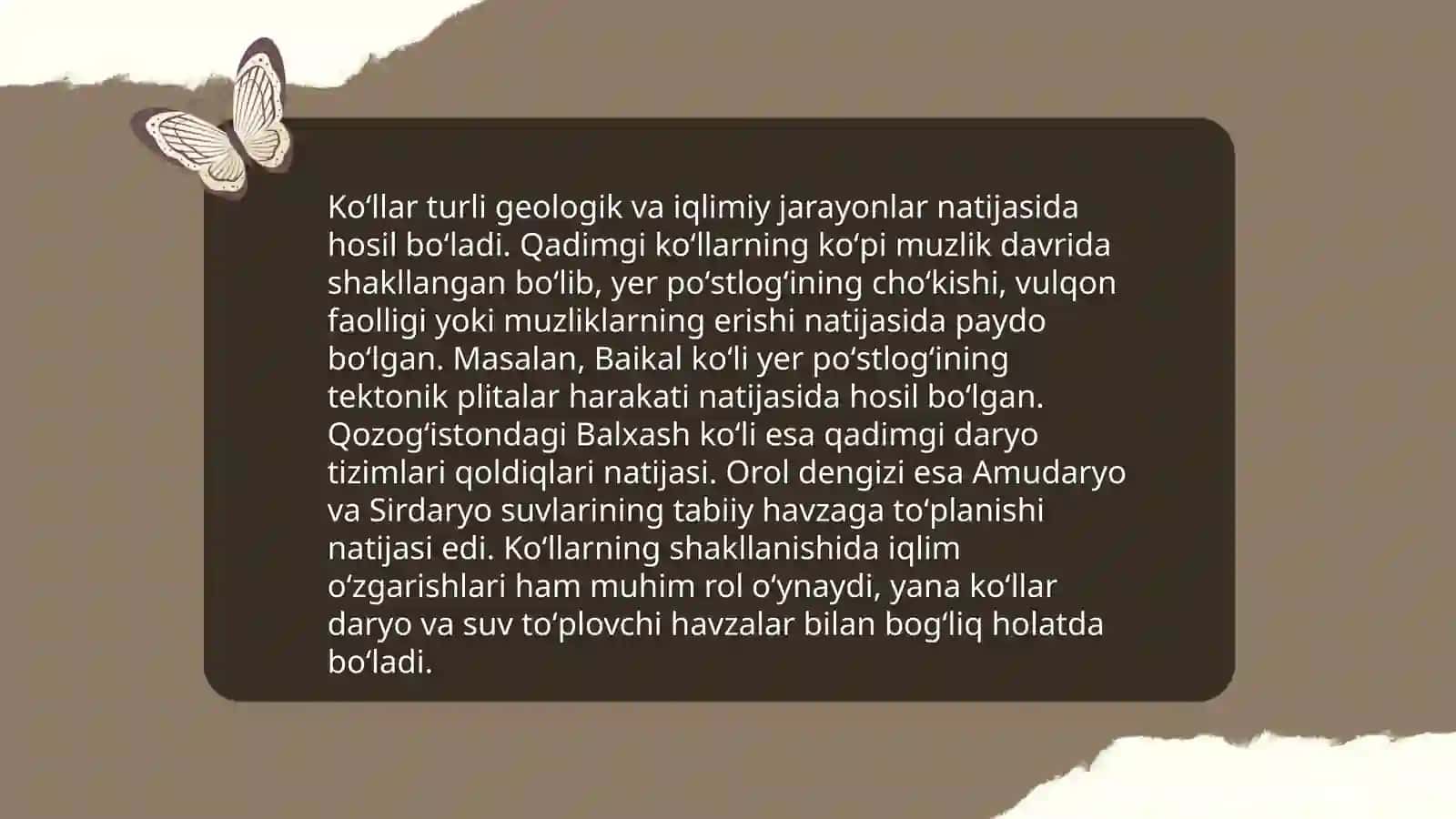Koʻllar haqida maʼlumot 4