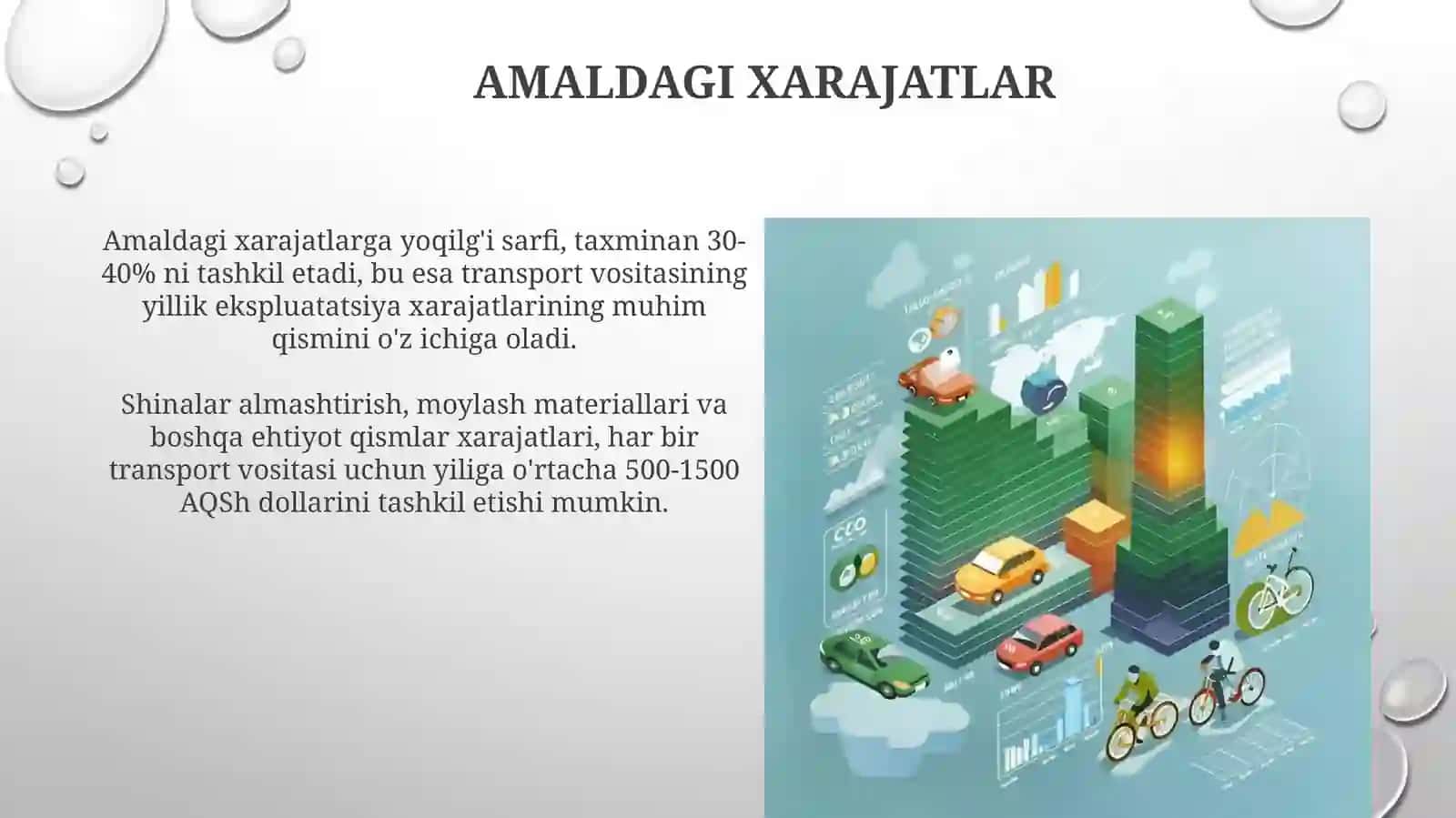 Transport vositalarining hayotiy sikli va xarajat tahlili 4