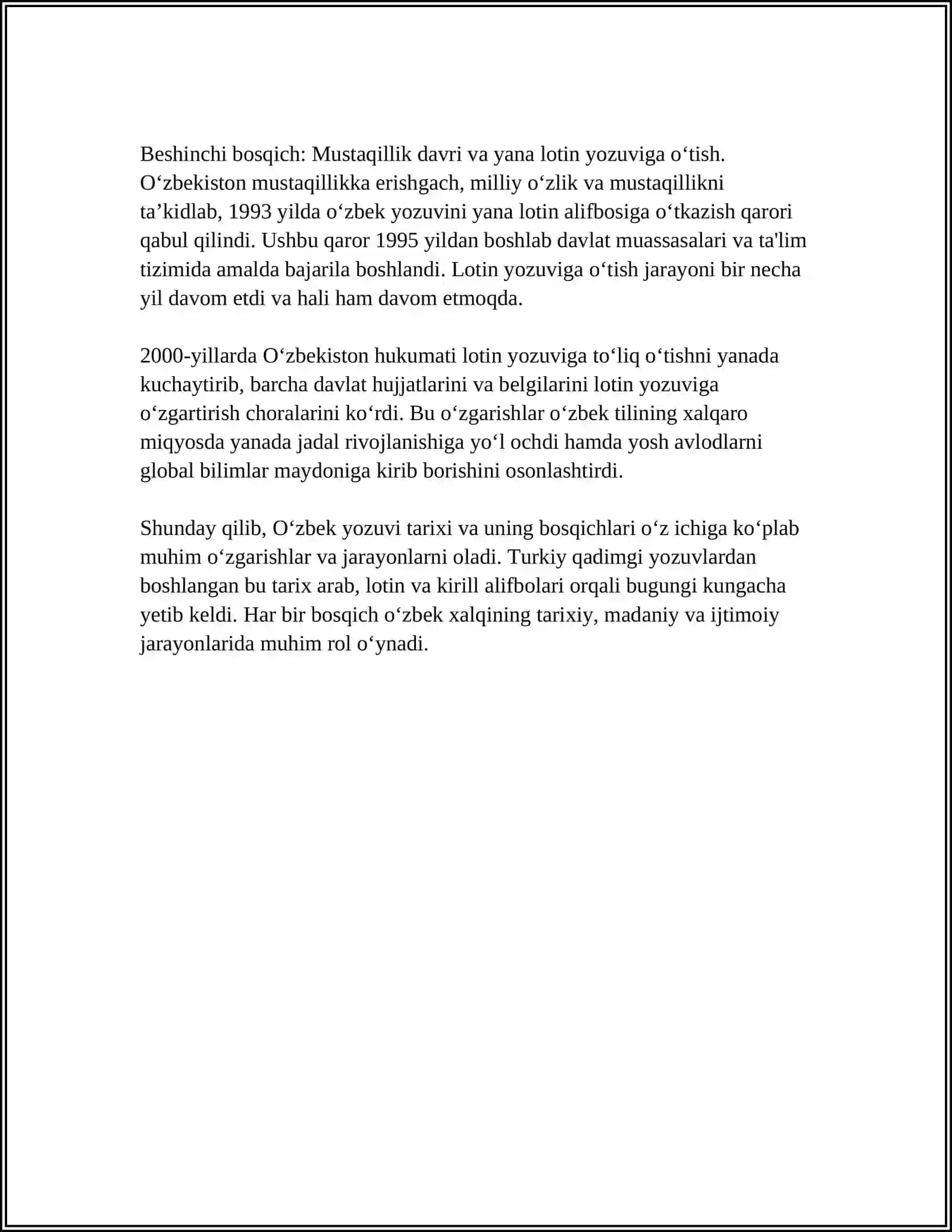 GRAFIKA VA GRAFIK VOSITALAR OʻZBEK YOZUVI TARIXI HAQIDA MAʼLUMOT 4
