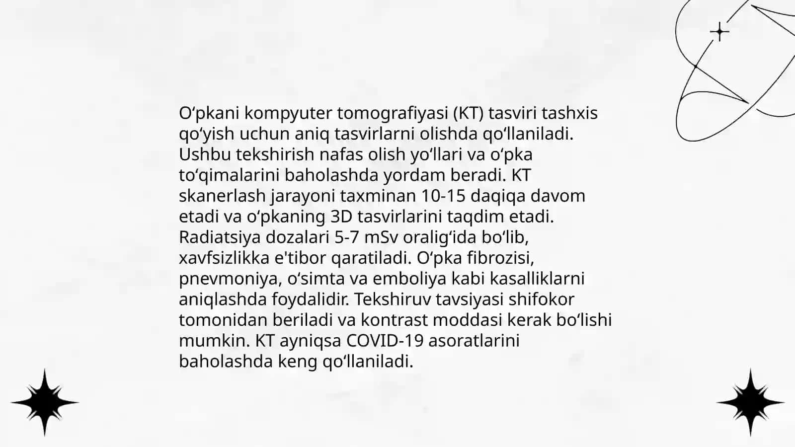 Oʻpka koʻks oraligʻi azolarini nur bilan tekshirish 4