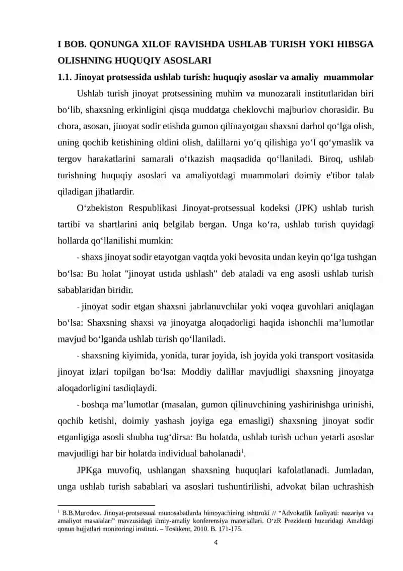 QONUNGA XILOF RAVISHDA USHLAB TURISH YOKI HIBSGA OLISHNING JINOIY-HUQUQIY XUSUSIYATLARI 4
