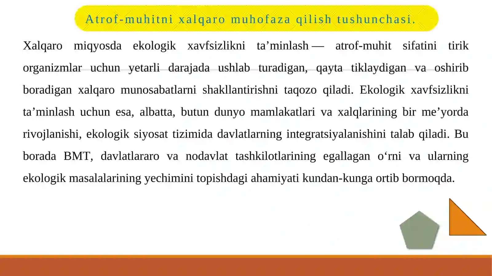 O’zbekistonda ekologiya va atrof muhit muhofazasiga oid halqaro bitimlarni amalga oshirish 4