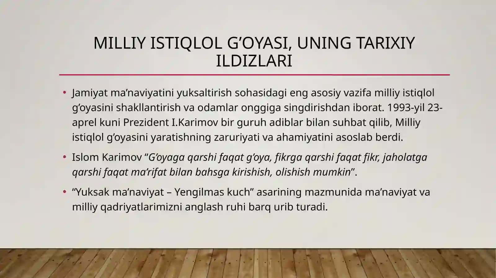 Mustaqillik yillarida ma’naviy va madaniy taraqqiyot 4
