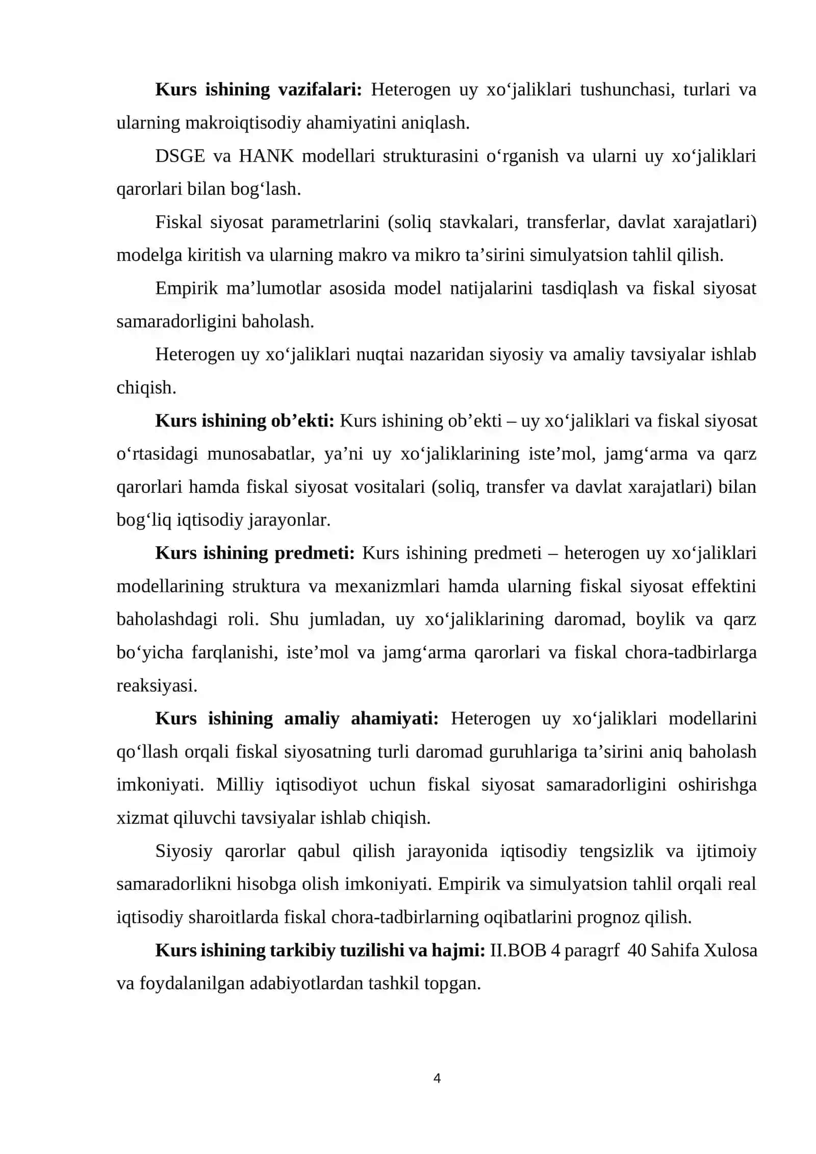 HETEROGEN UY XO'JALIKLARI MODELLARI VA FISKAL SIYOSAT EFFEKTI 4