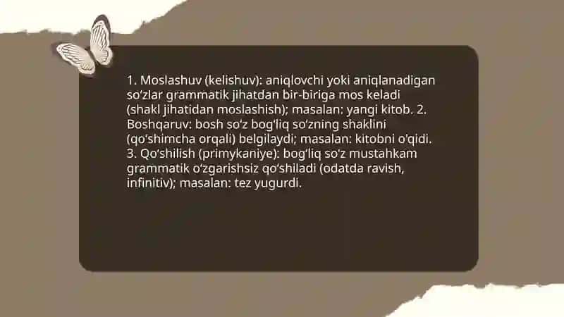 Soʻz birikmasi sintaksisi 4