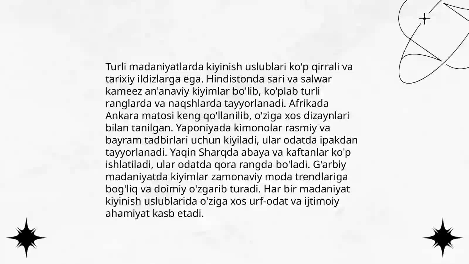 Dunyo xalqlari madaniyatida umumiylik va farqlar 4