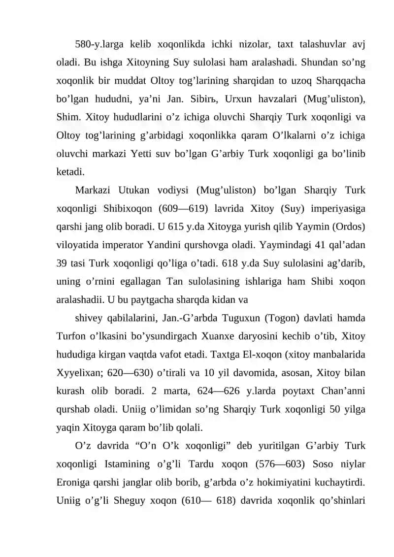 Turk xoqonligining tashkil topishi 4