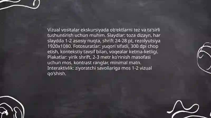 Ekskursiya xizmatida obyektlarni hikoya qilish usullari 4