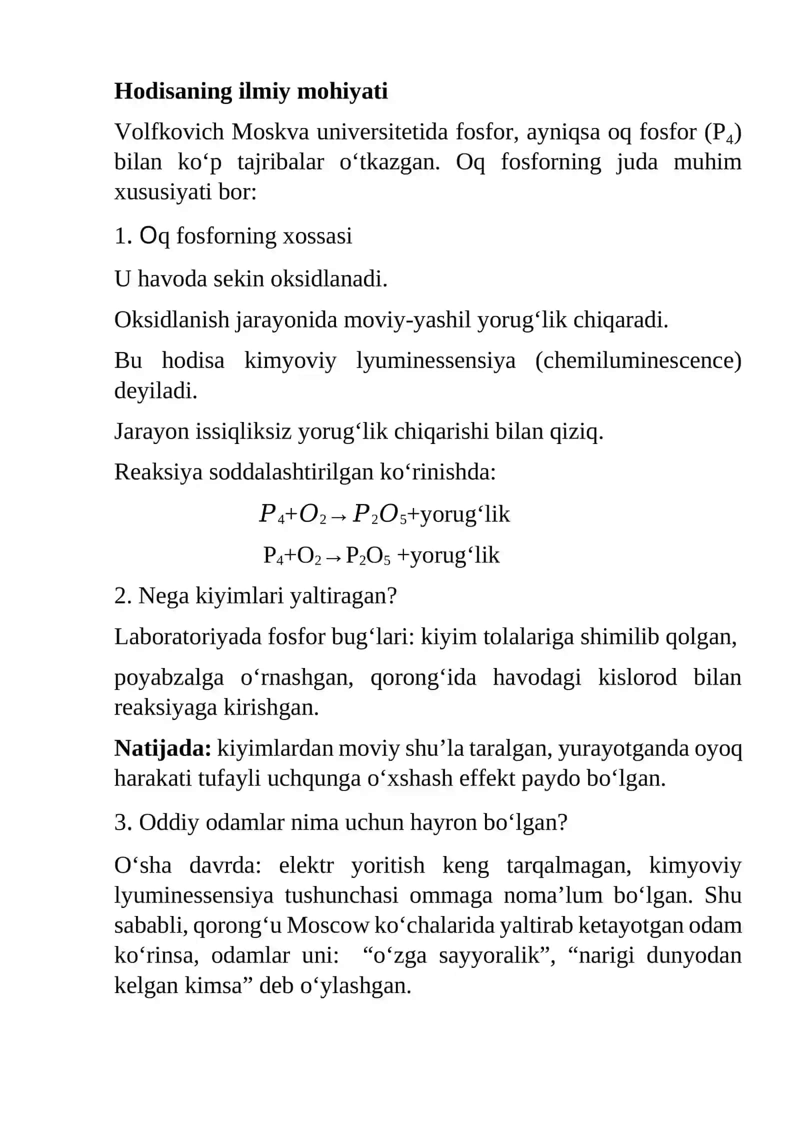 Kimyo tarixidan qiziqarli faktlar. 4