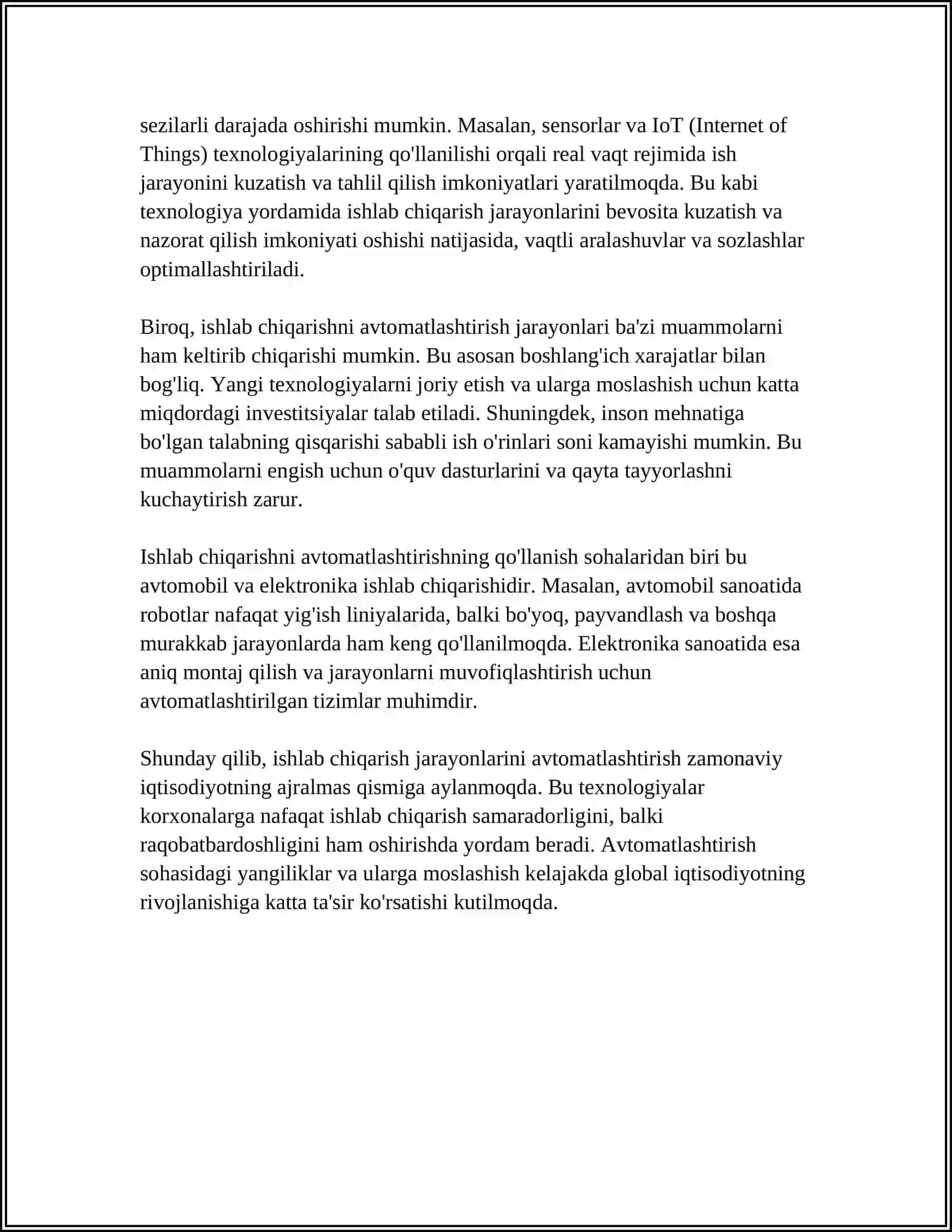 TEXNOLOGIK JARAYONLARNI VA BOSHQARUVCHI KOMPYUTER ÓRTASIDAGI INTERFEYSNING KOMPONENTLARI 4