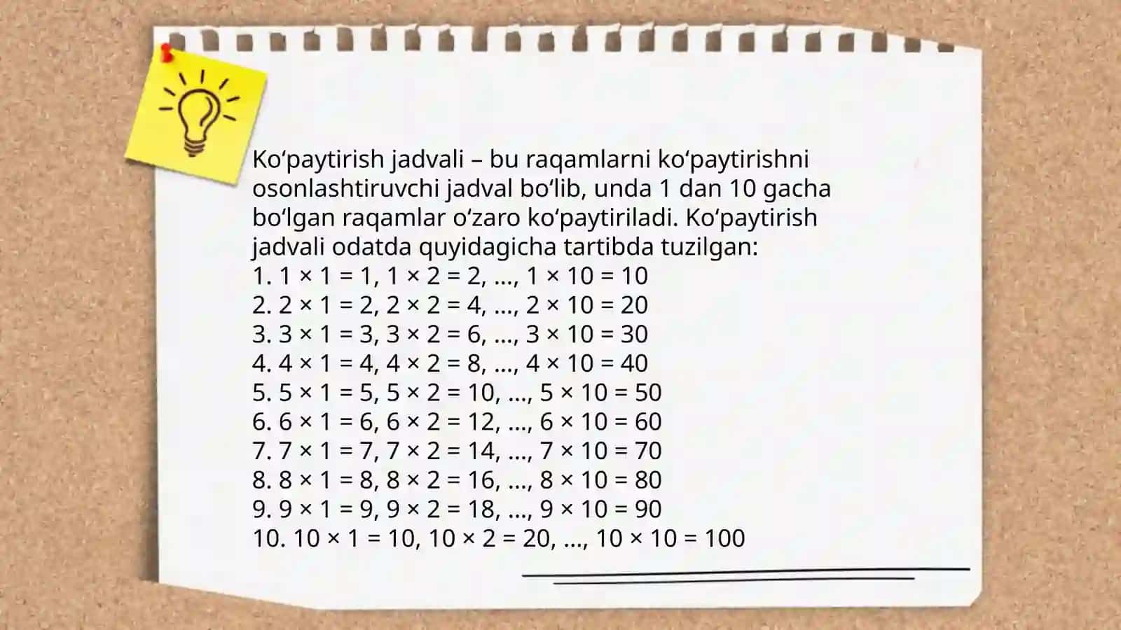 Qoʻshish jadvali 4