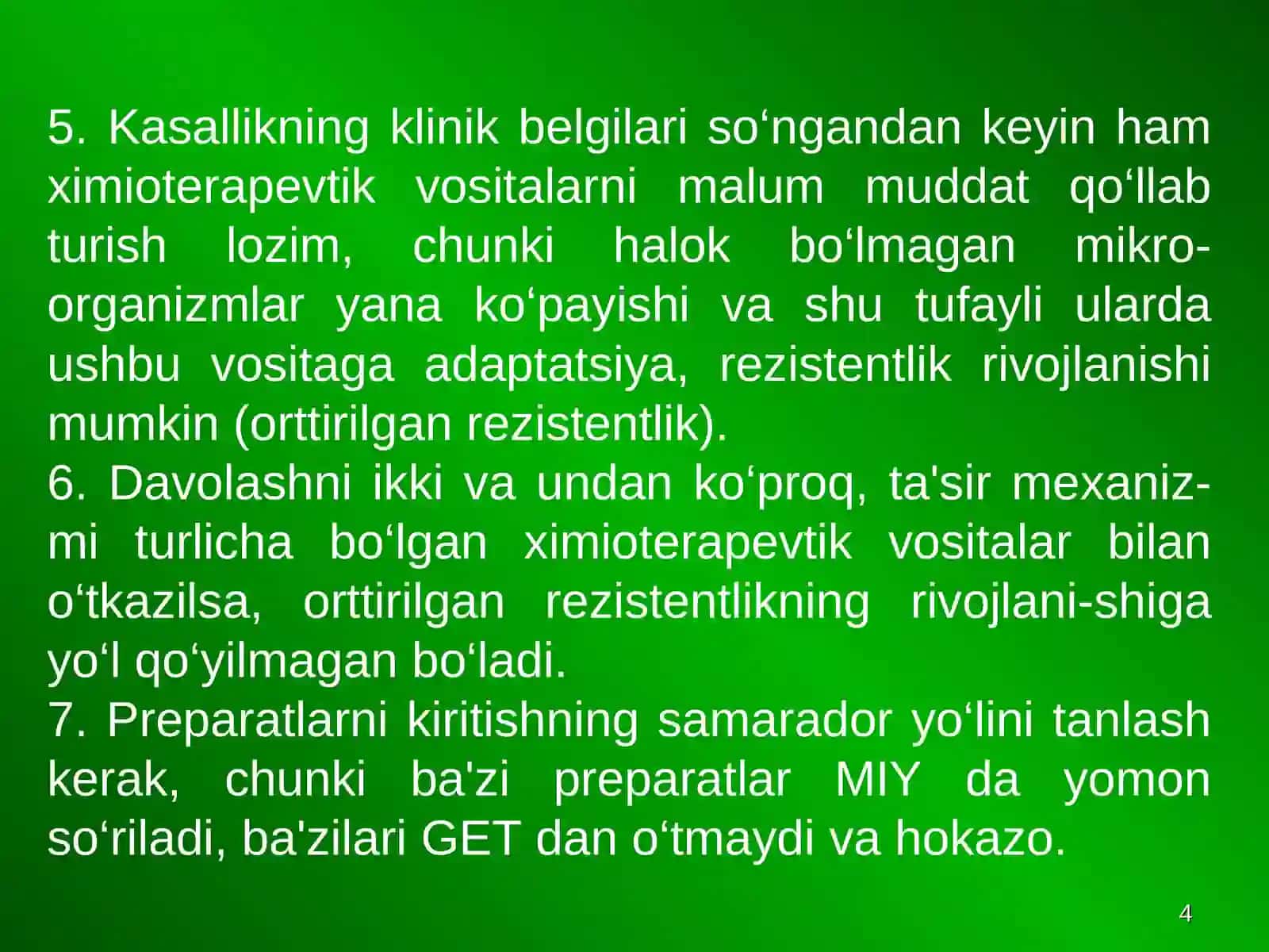 ANTIBAKTERIAL XIMIOTERAPEVTIK VOSITALAR 4