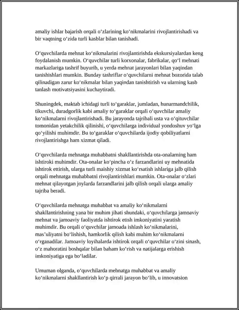 OʻQUVCHILARNING MEHNAT, JISMONIY VA ESTETIK TARBIYASI 4